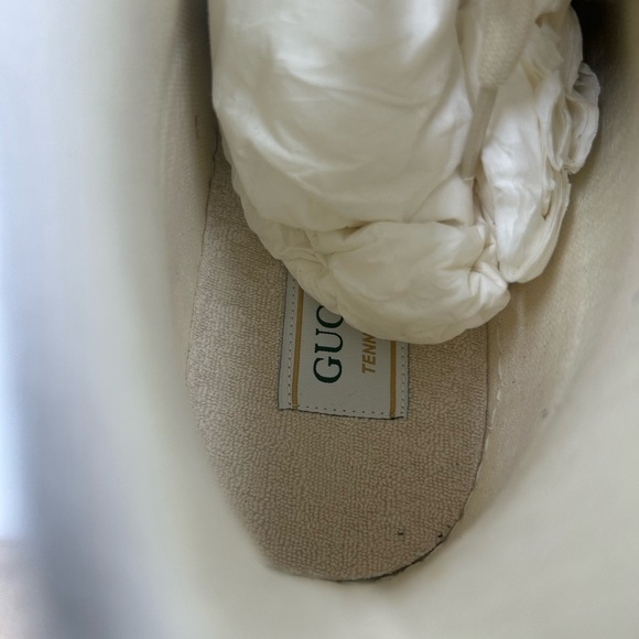 Gucci Beige and White High-Top platform Sneakers size 11 made in Italy - Picture 8 of 10